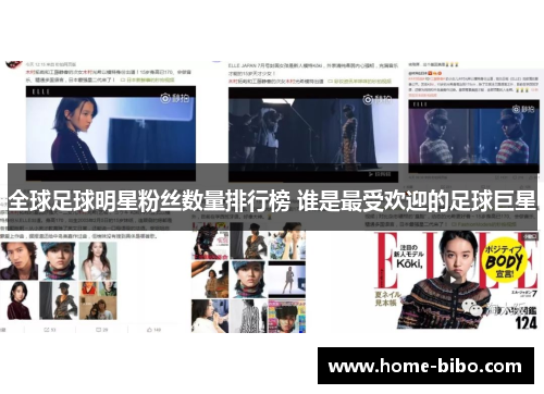 全球足球明星粉丝数量排行榜 谁是最受欢迎的足球巨星